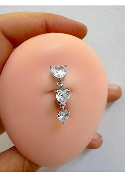 Cerrahi Çelik Zirkon Taşlı Göbek Piercingi 316L Kadınlar İçin Şık Tasarım modelleri