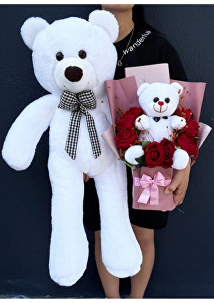 Mor Ayıcık Buketi Renkli Işıklı Sevgiliye Hediye 80CM Romantik Tasarım indirimleri