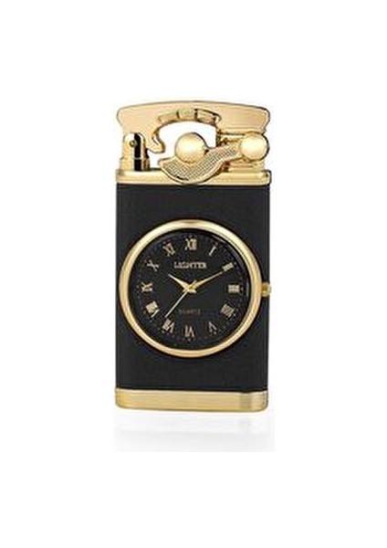 Erkek Kol Saati Seti Kişiye Özel Çakmak Tesbih Kemer Cüzdan Bileklik Siyah