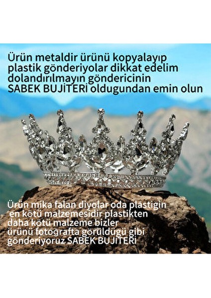 Sabek Bujiteri Doğum Günü Taçı Metal Kral Tacı 12 cm Beyaz Renk Kadın Kullanımı İçin indirimleri