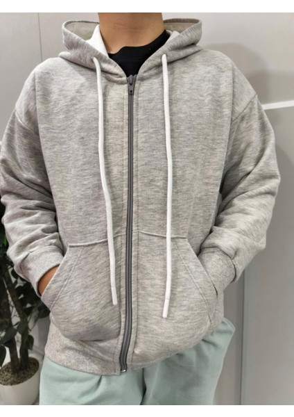 Yüksek Kalite Kapüşonlu ve Fermuarlı Pamuklu Unisex Çocuk Sweatshirt fiyatları