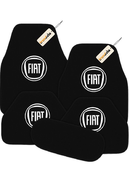 Fiat Uyumlu Oto Halı Paspas Seti 5 Parça – Kaymaz, Su Geçirmez, Kolay Temizlenen Araç Zemin Paspası