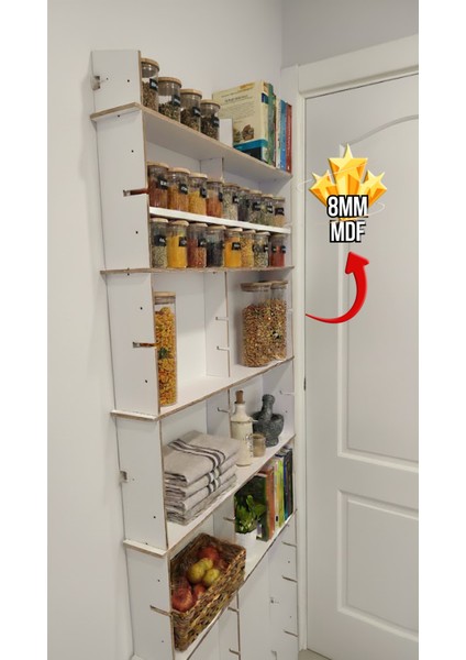 Raflı Kapı Arkası Düzenleyici Dolap – Banyo, Mutfak ve Ev Için Ideal