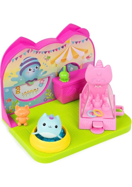 Dollhouse Room Oyun Seti, Yavru Deniz Gergedanı, Mobilya Parçaları ve Aksesuarlar ile Parti Odası, 3 Yaş ve Üzeri