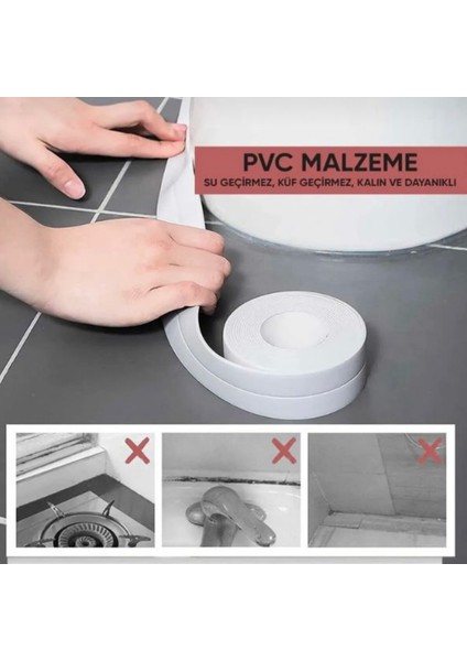 Sızdırmaz Bant - Su Geçirmez Kendinden Yapışkanlı – Mutfak ve Banyo Için Çok Amaçlı Koruma Bandı fırsatları