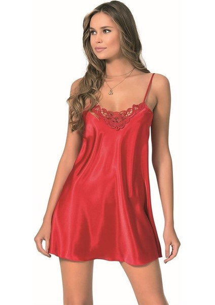 Kırmızı kısa Saten Gecelik fiyatları
