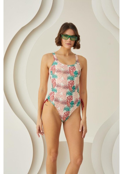 Soft Tropikal Yandan Büzgülü Mayo modelleri