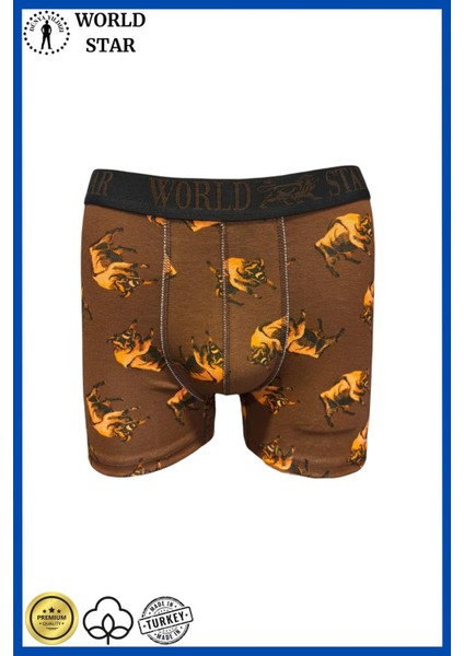 Likralı Pamuklu Renkli Erkek Boxer