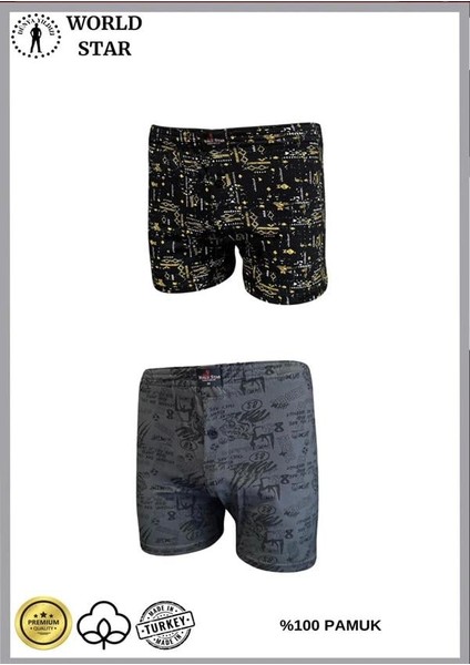 2'li Likralı Pamuklu Renkli Erkek Boxer fiyatları