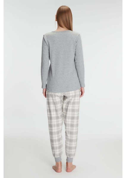 Anıl Pamuklu Uzun Kol Pijama Takımı