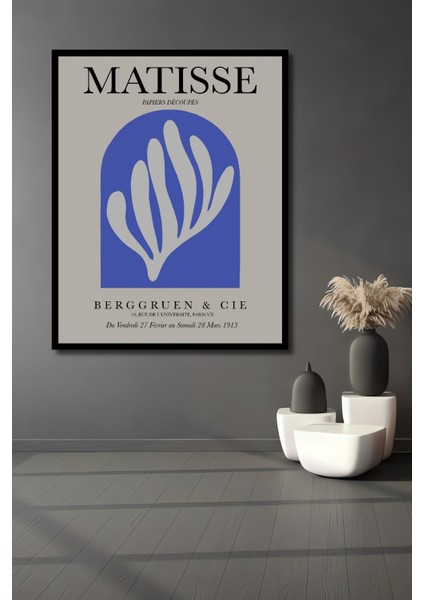 Dekoratif Ahşap Dikdörtgen Tablo Matisse Yaprakları Çerçeve Görünümlü