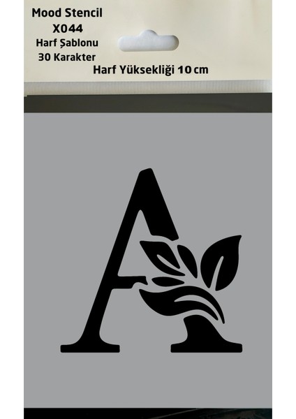 Stencil Harf Boyama Şablonu X044