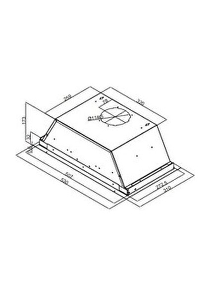 1171 Astec Basic Gömme Aspiratör 450 m³/saat Maksimum Emiş Gümüş Renk Metalik Tasarım fırsatları