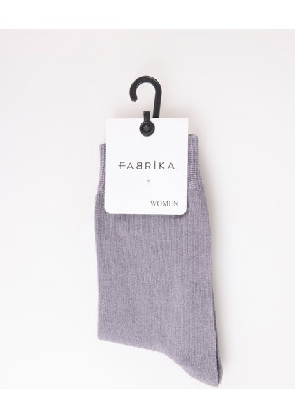 Gri Kadın Soket Çorap Rot-Skt-K