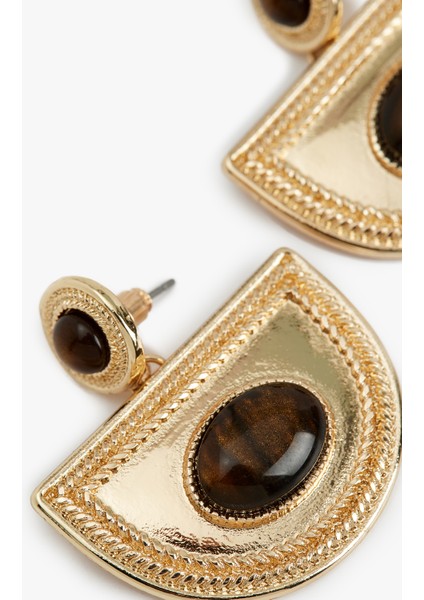 Taş Detaylı Sallantılı Vintage Küpe modelleri