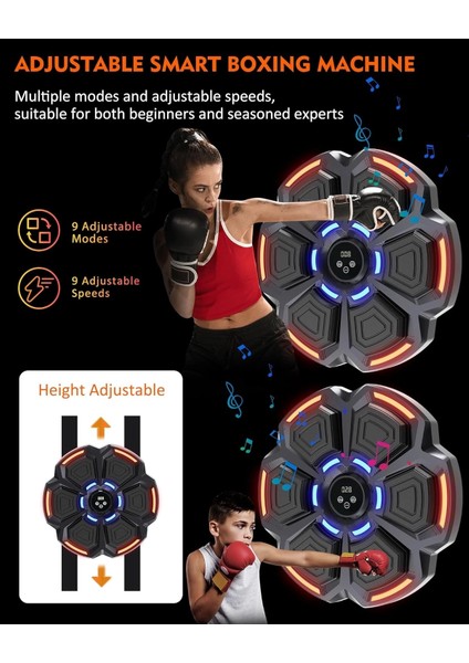 Bluetooth Hoparlör Özellikli Duvar Boks Makinesı 9 Mod Seviye Ayarlı Müzikli Boks Makinesı fiyatları