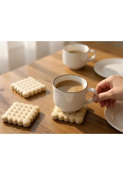 Bisküvi Bardak Altlığı Modern Dekoratif Görüntü Kaliteli Baskı