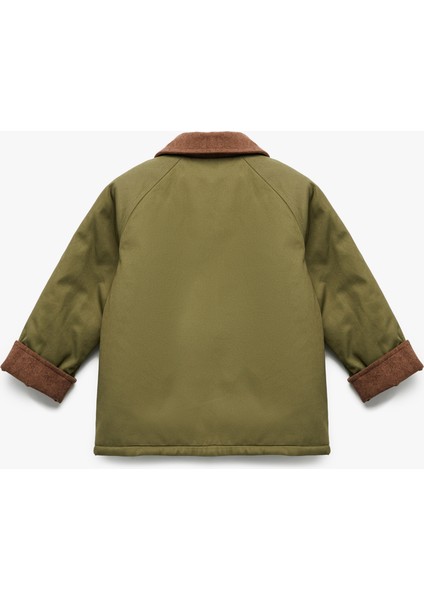 Pamuklu Uzun Kollu Cepli Peluş Astarlı Gömlek Yaka Ceket fiyatları