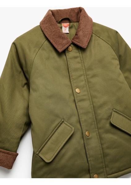 Pamuklu Uzun Kollu Cepli Peluş Astarlı Gömlek Yaka Ceket modelleri