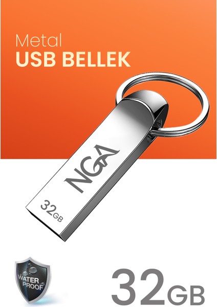 USB Bellek Metal Gövde Güvenli USB Memory - Flash Drive