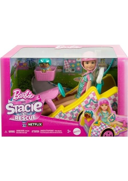 ve Stacie; Dönen Tekerlekleri Olan Go Kart Arabası, Köpek, Aksesuarlar ve Çıkartma Sayfası Dahil 9 Parçalık Oyun Seti, HRM08 modelleri