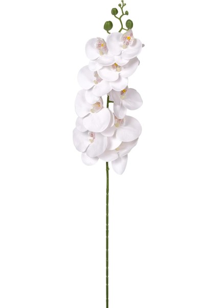 Yapay Çiçek Orkide Gerçek Dokunuş Beyaz 95 Cm.