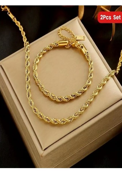 Burgu Kolye ve Bileklik SET-18K Altın Kaplama