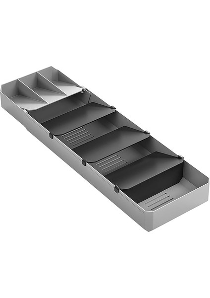 Çatal Bıçak Takımı Düzenleyici, Gri ve Siyah, 40-49 cm