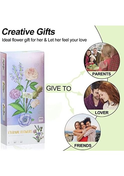 Çiçek Yapı Seti, Yapay Gül Çiçekleri Yapı Taşları, Kendin Yap Benzersiz Dekorasyon Ev, Botanik (547 Adet (Lavanta/gül/ortanca/kamelya)) fiyatları