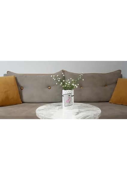 Dahil, Dahil, Çiçek,beyaz Yapay Çiçek, Dekoratif Pembe Elbiseli Kadın 7X7X16CM fiyatları