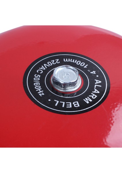 Ac 220V 100MM 4 Inç Çaplı Okullar Yangın Alarmı Yuvarlak Şekil Elektrikli Çan Kırmızı (Yurt Dışından) indirimleri