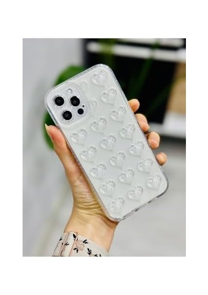 Aksesuar Iphone 12 ve 12 Pro ile Uyumlu 3D Kabartma Kalpli Silikon Kılıf fiyatları