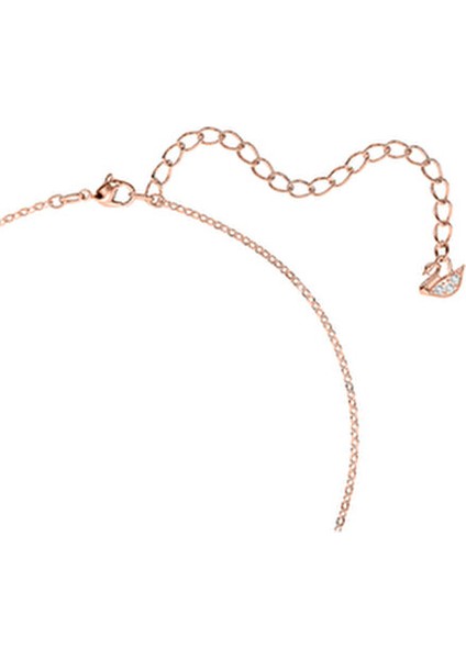 Kolye Iconic Swan Rose-Black Kadın İçin Özel Tasarım Swarovski Taşlı modelleri