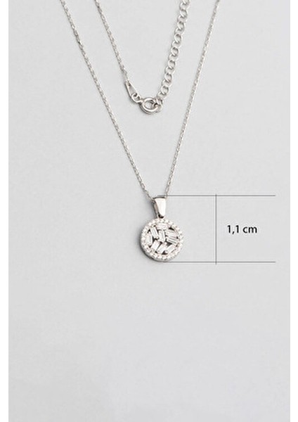 Kolye 18 Ayar Beyaz Altın Kaplama Beyaz Taşlı 45 cm Zarif Tasarım modelleri