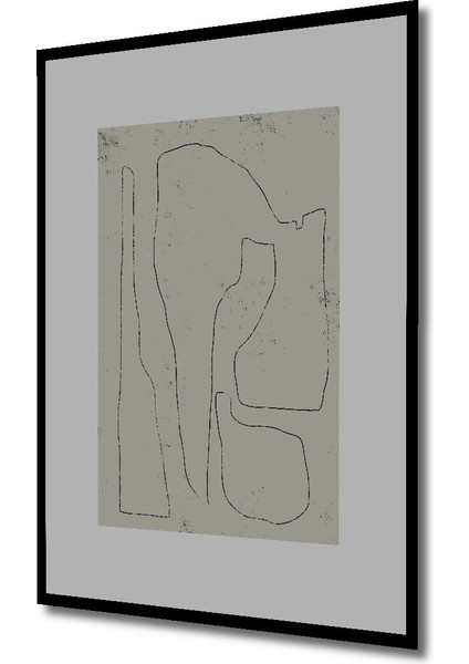 Dekoratif Ahşap Dikdörtgen Tablo Soyut Çizgiler Çerçeve Görünümlü fiyatları