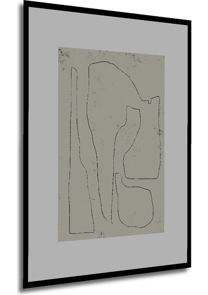 Dekoratif Ahşap Dikdörtgen Tablo Soyut Çizgiler Çerçeve Görünümlü modelleri