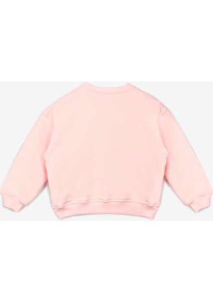 Pembe Yıldız Nakışlı Kurdele Detaylı Kız Çocuk Sweatshirt fiyatları
