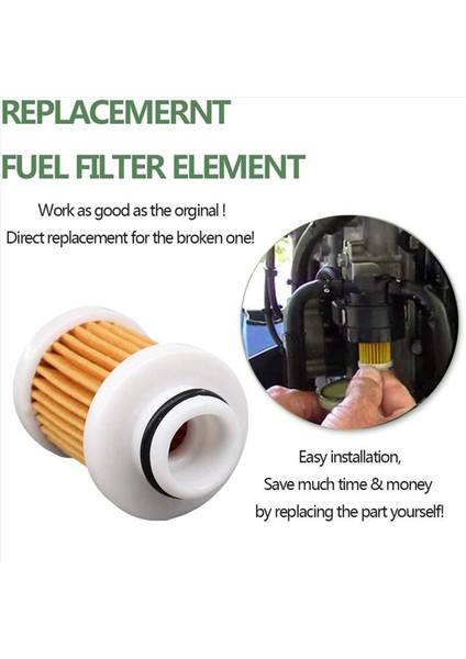 6pcs 6D8-WS24A-00 Yamaha F50-F115 Dışiş Motoru Için Yakıt Filtresi 40-115HP 30HP-115HP 4 Vuruşlu Filtre 6D8-24563-00-00 (Yurt Dışından) fırsatları