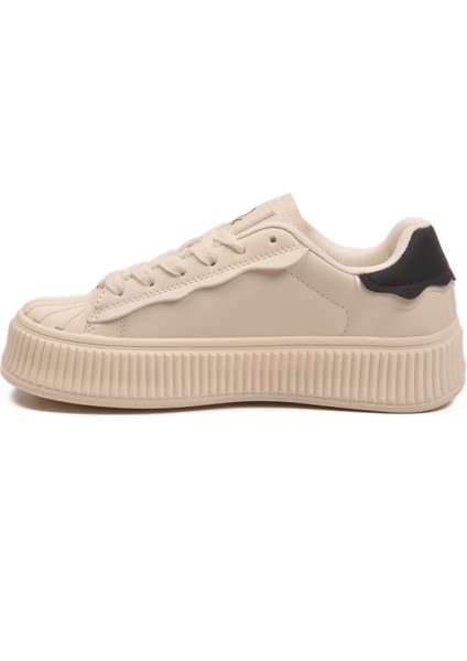 Bej Bağcıklı Unisex Spor Ayakkabı fırsatları