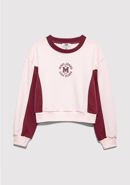 Mavi Jeans Baskılı Pembe Sweatshirt 7S10120-90773