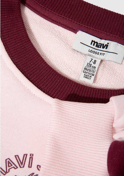 Mavi Jeans Baskılı Pembe Sweatshirt 7S10120-90773