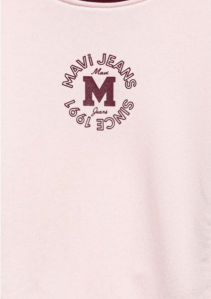 Mavi Jeans Baskılı Pembe Sweatshirt 7S10120-90773