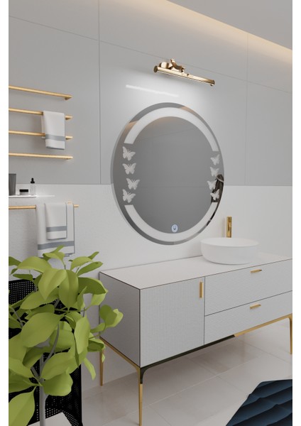 Kelebek Desen Butterfly Minimalist LEDLİ Özel Tasarım Ayna fırsatları