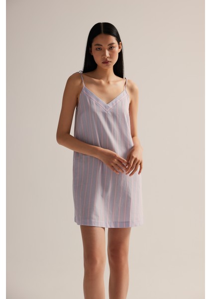 Kadın Dokuma Ayarlanır Ip Askılı V Yaka Gecelik modelleri