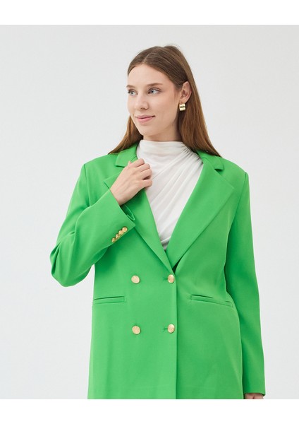 Kadın Kruvaze Kapamalı Reglan Kollu Fletolu Cep Detaylı Ceket fiyatları