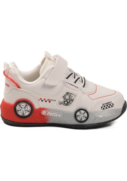 Beyaz Cırtlı Erkek Çocuk Spor Ayakkabı