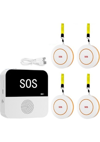 Kablosuz Wifi Yaşlı Bakıcı Çağrı Sos Çağrı Düğmesi Acil Durum Sos Uyarı Sistemi Yaşlılar Için Yaşlılar (B) (Yurt Dışından)