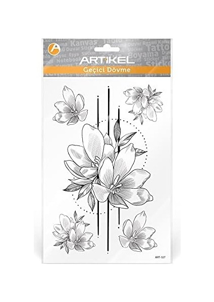 Artikel Çiçek -2 Geçici Dövme,geçici Tattoo,vücut Dövme,kol Bilek Dövme,boyun Dövme,sırt Dövme