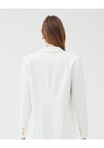 Kadın Kruvaze Kapamalı Reglan Kollu Fletolu Cep Detaylı Ceket