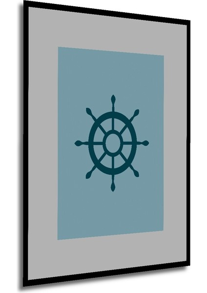 Dekoratif Ahşap Dikdörtgen Tablo Gemi Dümeni Çerçeve Görünümlü modelleri